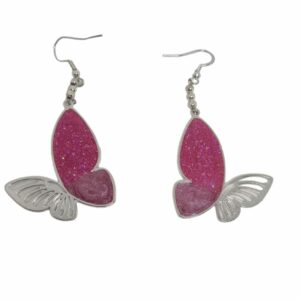 Boucles d’oreilles Papillons Rose