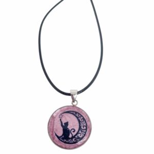 Collier « Lune chat « 